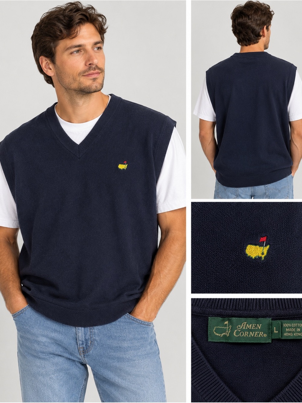 V-Neck Sweater Vest golf Amen Corner
